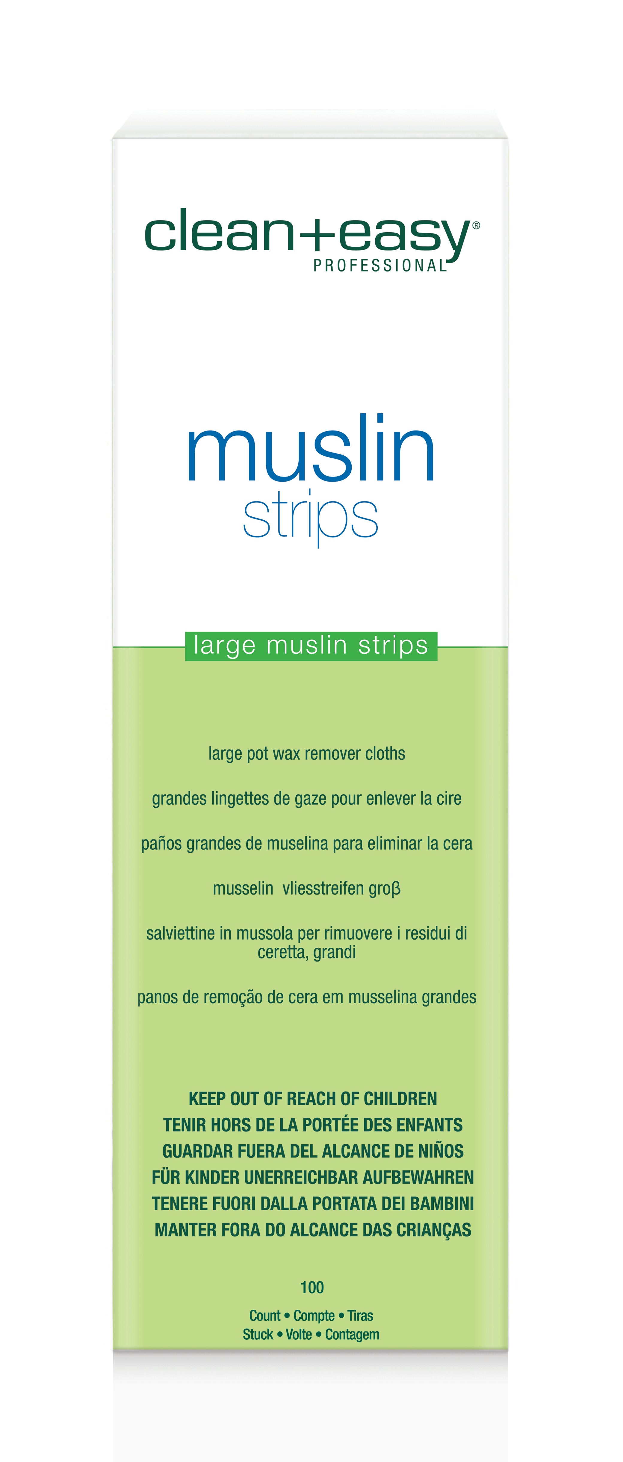 Clean+Easy Large Muslin Strips 100 Pack - SalonExpress