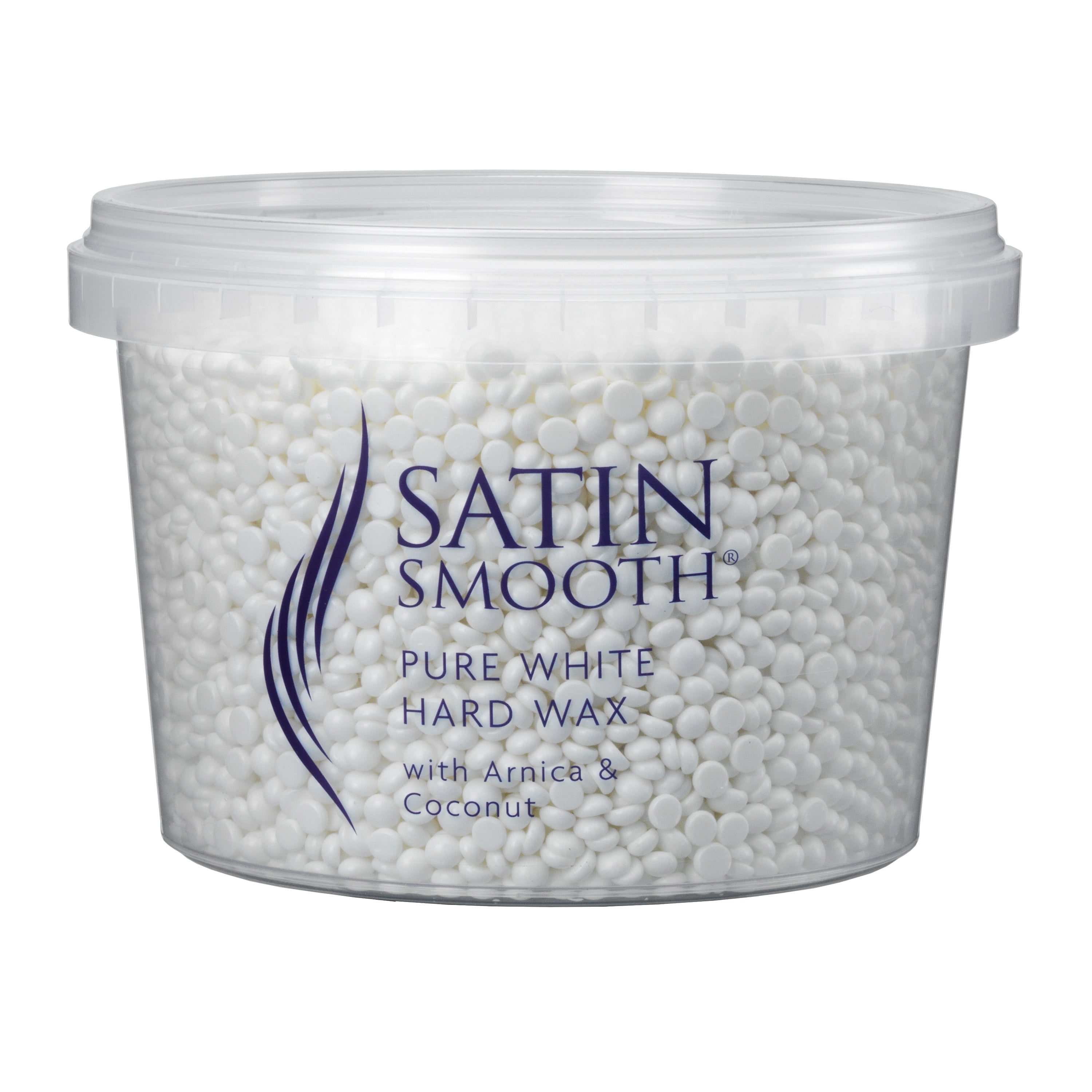 SATIN SMOOTH Pure White Hard Wax Pellets Pot 700g