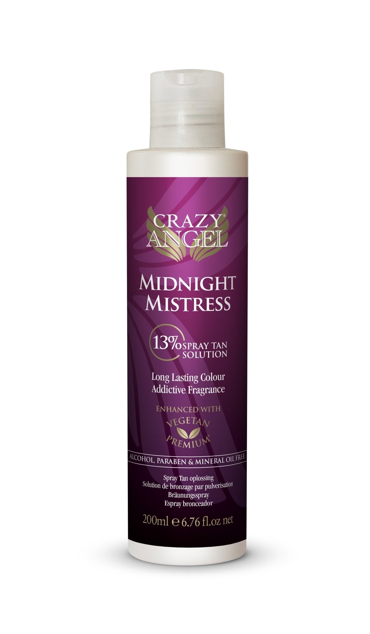 Crazy Angel Midnight Mistress Salon Spray (13% DHA) Try me Size 200ml - Spray Tan Liquids - SalonExpress