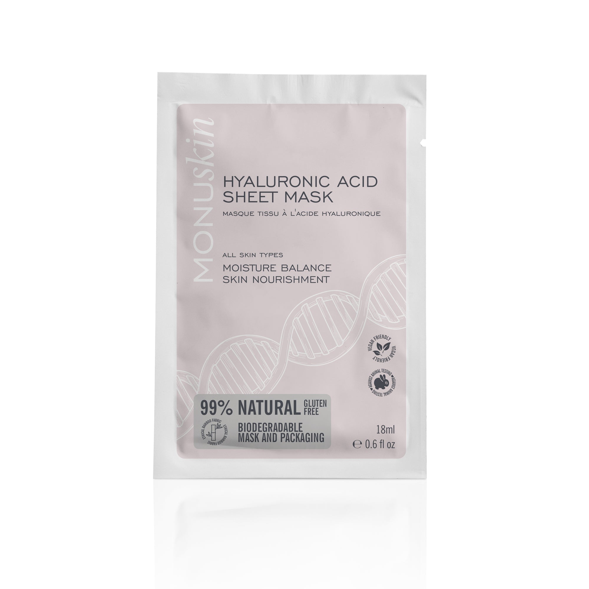 Monu Hyaluronic Acid Sheet Mask 18ml - single