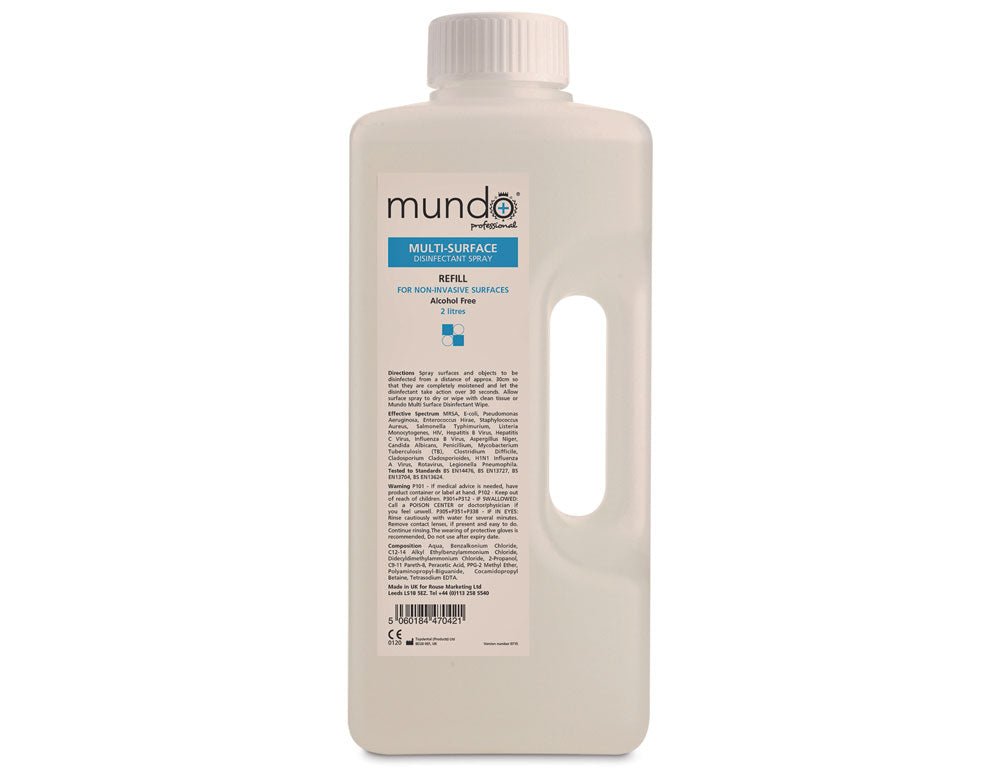 Mundo Multi Surface Disinfectant Spray Refill 2 Litres - Salon Hygiene - SalonExpress