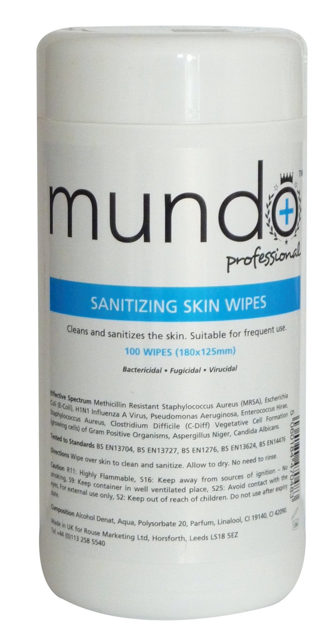 Mundo Sanitising Skin Wipes Pack of 100 - Salon Hygiene - SalonExpress