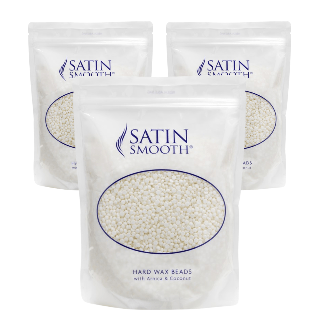 Satin Smooth Pure White Hard Wax Beads 700g X 3 OFFER PACK - Stripless Hot Waxing - SalonExpress