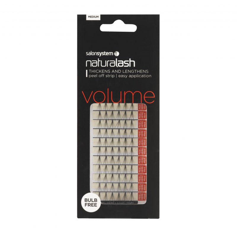 Salon System Individual Lashes with Peel off Strip Black Medium