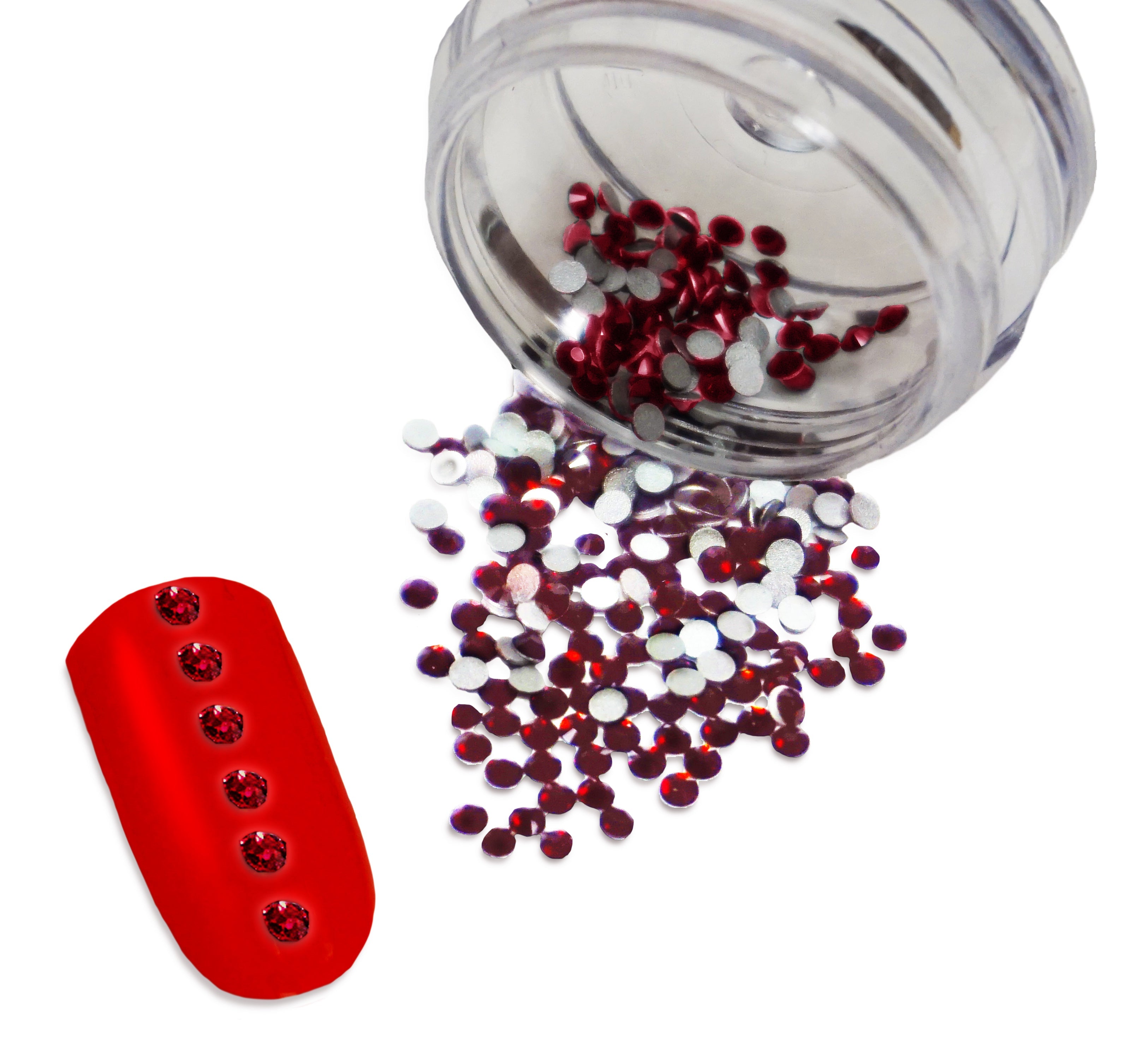 Star Nails Rhinestones Ruby 150 Pack