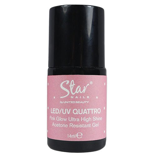 Star Nails LED/UV Dual Curing Quattro Pink Glow 14ml - Acrylic, Fibreglass & Gel - SalonExpress