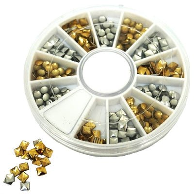 Star Nails 2D Gold/Silver Nail Stud Wheel - Nail Art - SalonExpress