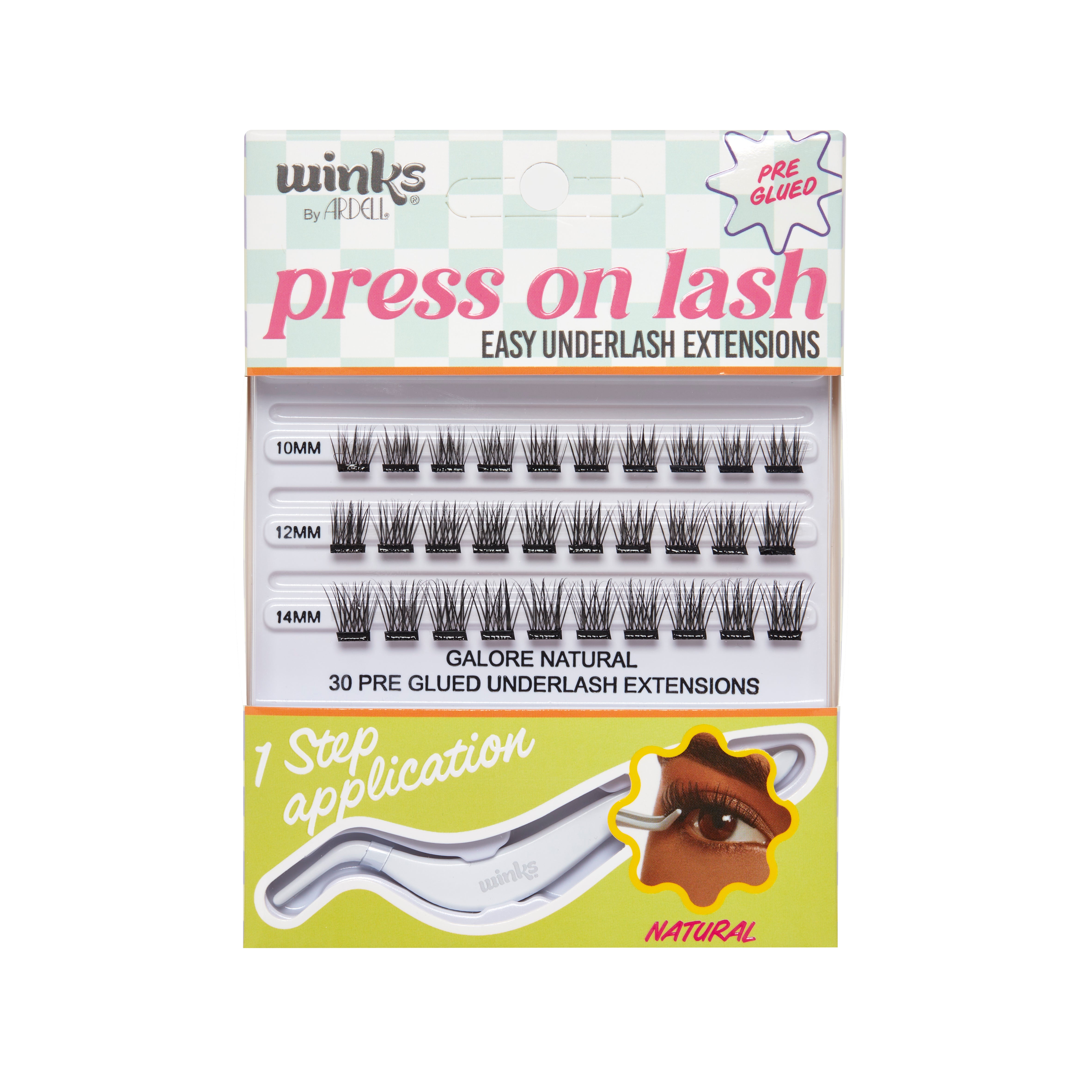 Ardell - Winks Press On Underlash Extensions 30 pc Clusters + Applicator Natural - SalonExpress