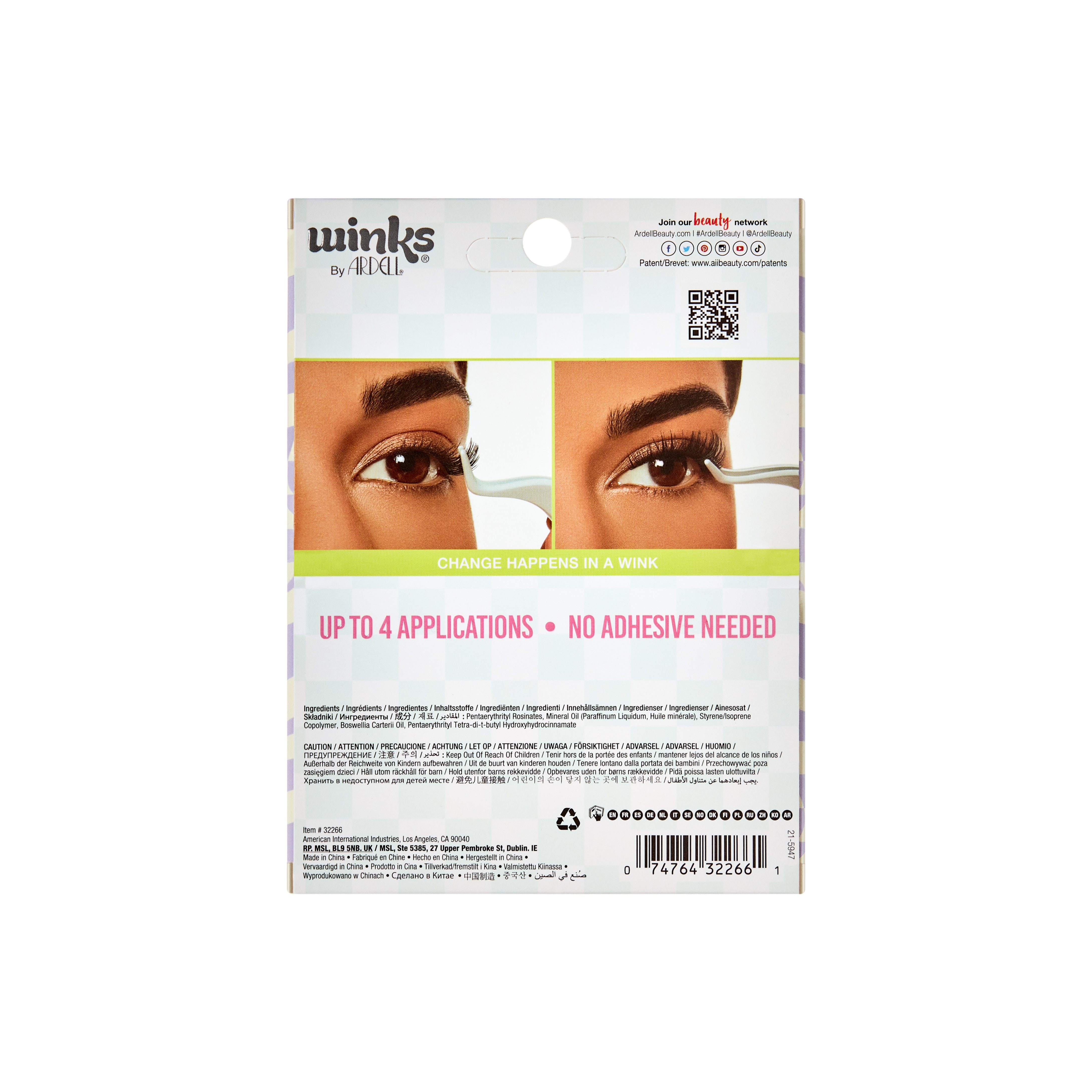 Ardell - Winks Press On Underlash Extensions 30 pc Clusters + Applicator Natural - SalonExpress