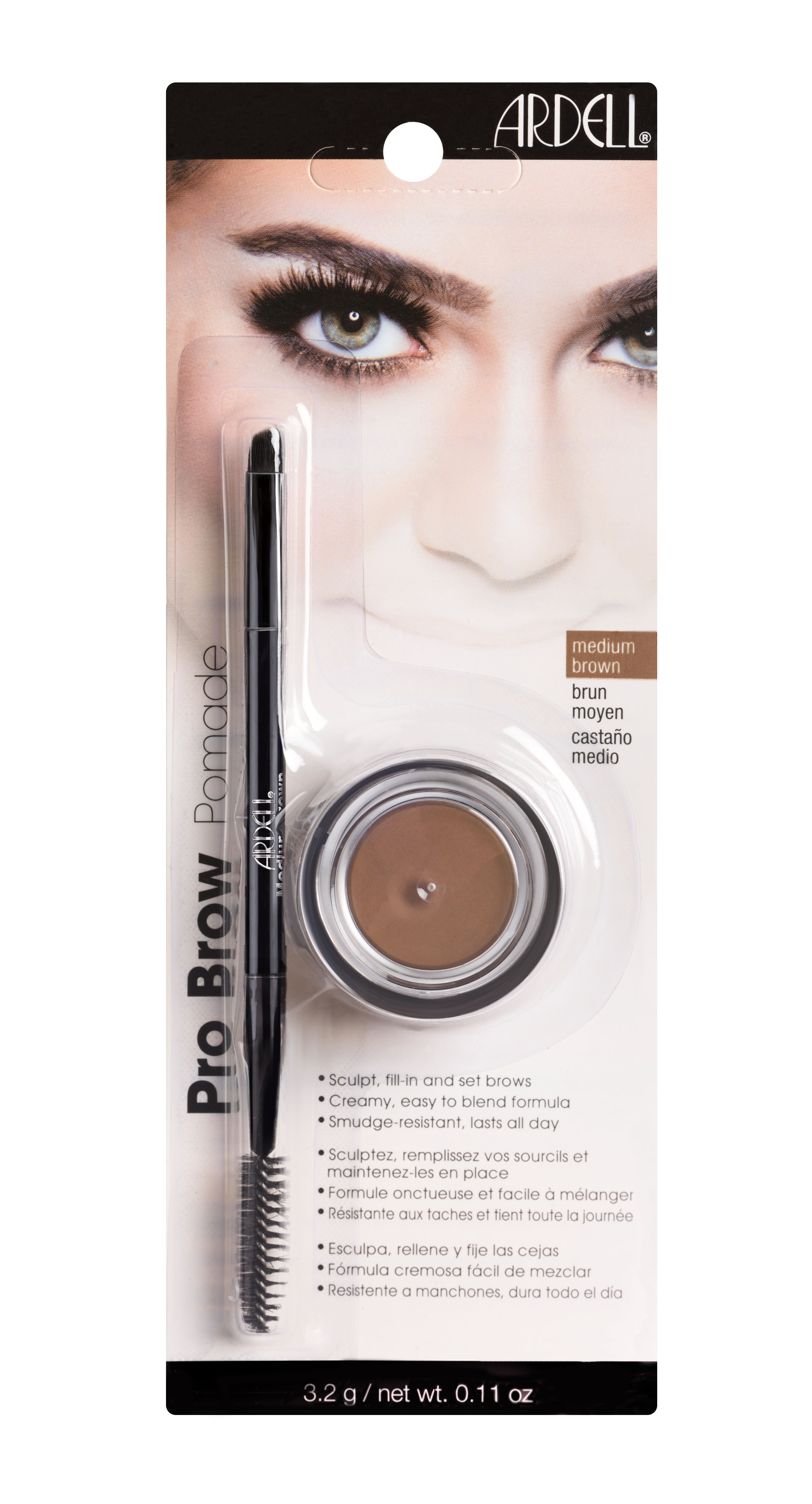 Ardell - Brow Pomade W/ Brush Medium Brown 3.2g - SalonExpress