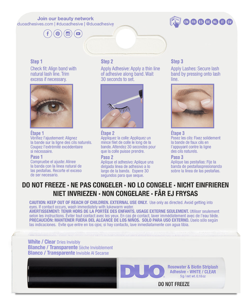 DUO Biotin & Rosewater Clear 5.3ml - SalonExpress
