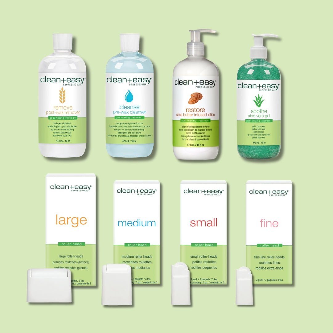 Clean+Easy Full Service Waxing Spa Kit - Roller Waxing - SalonExpress