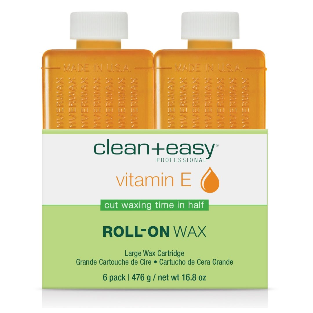 Clean+Easy Vitamin E Infused Roll - On Wax Large Refill 6 Pack - Roller Waxing - SalonExpress