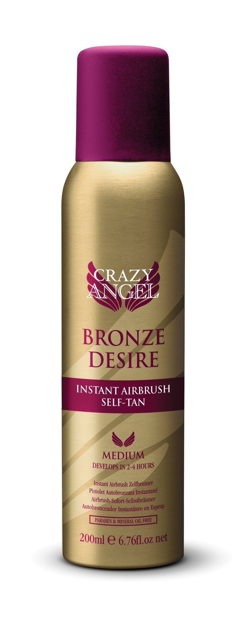 Crazy Angel Bronze Desire Instant Airbrush Self - Tan 200ml - Spray Tan Liquids - SalonExpress