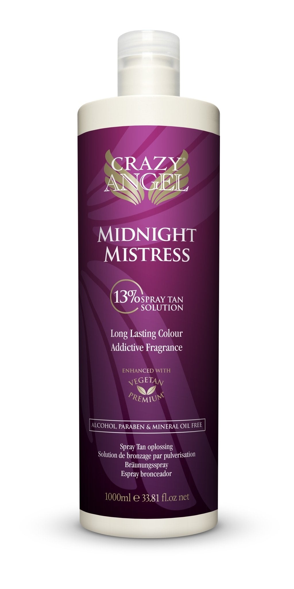 Crazy Angel Midnight Mistress Salon Spray (13% DHA) 1 Litre - Spray Tan Liquids - SalonExpress