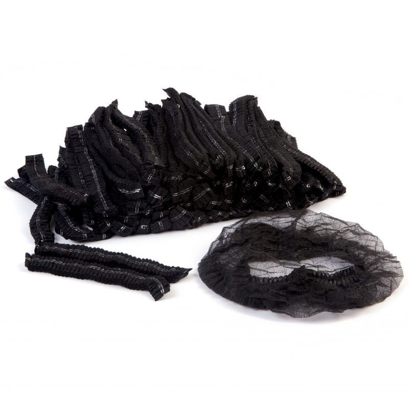 Disposable Head Caps (Black) x100 - Client Disposables - SalonExpress