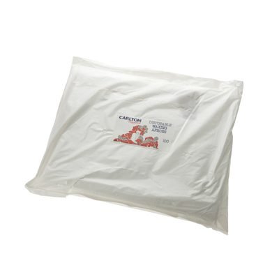 Disposable Aprons (White) 100 Pack - Salon Hygiene - SalonExpress