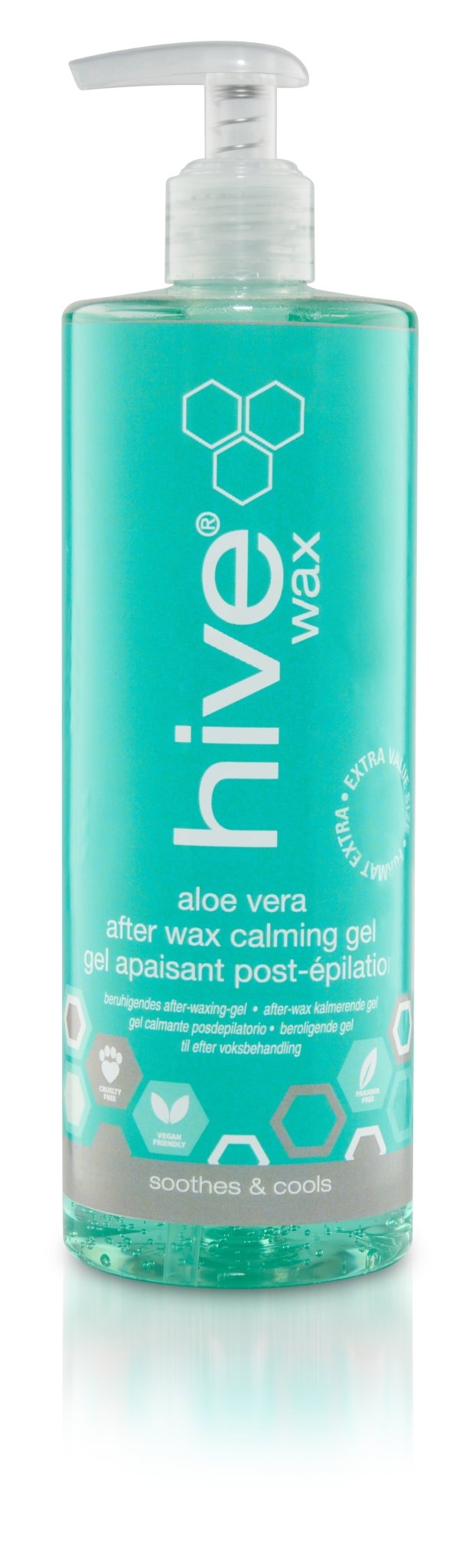 Hive Aloe Vera After Wax Calming Gel 500ml - Pre & Post Treatment - SalonExpress
