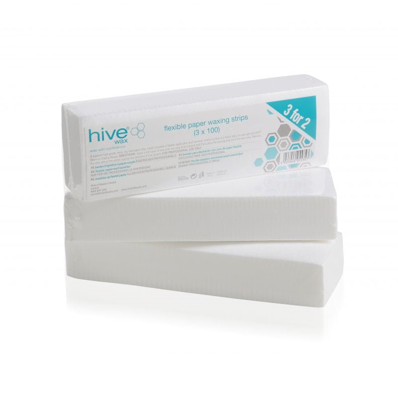 Hive Flexible Paper Waxing Strips Pack of 100 - Strips & Spatulas - SalonExpress