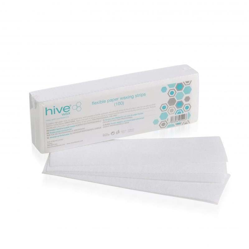 Hive Flexible Paper Waxing Strips Small Pack of 100 - Strips & Spatulas - SalonExpress
