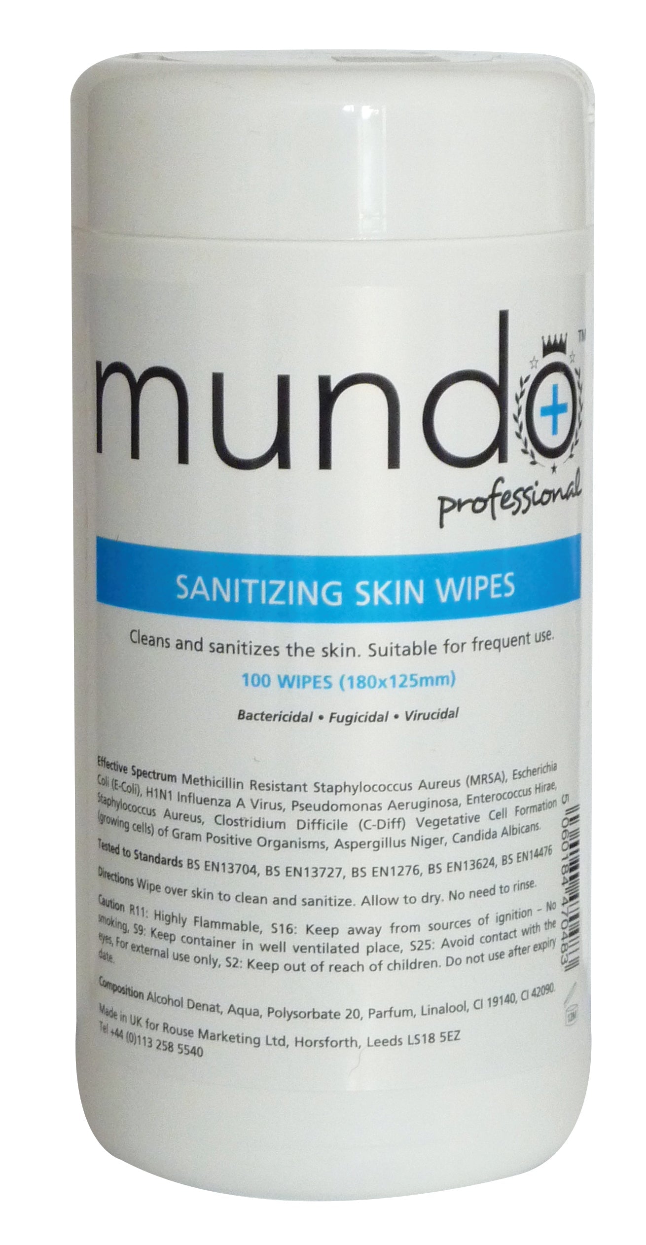 Mundo Sanitising Skin Wipes Pack of 100