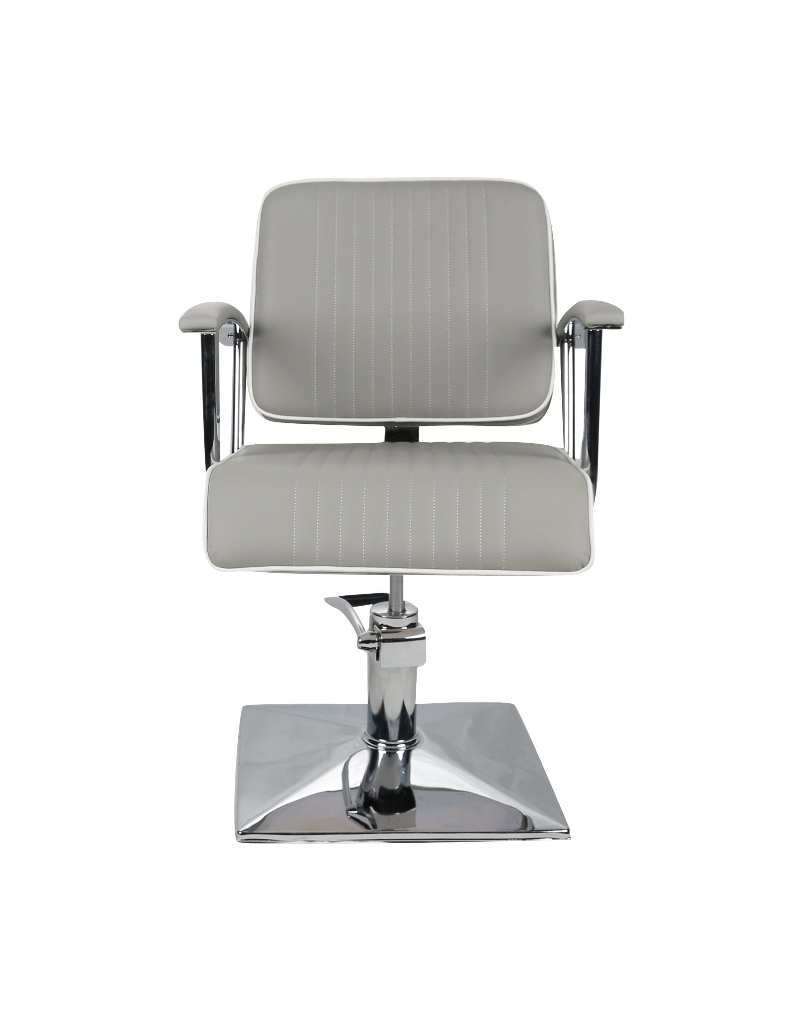 Madison Hydrolic Chair Square Base Grey/White piping - Treatment Chairs - SalonExpress