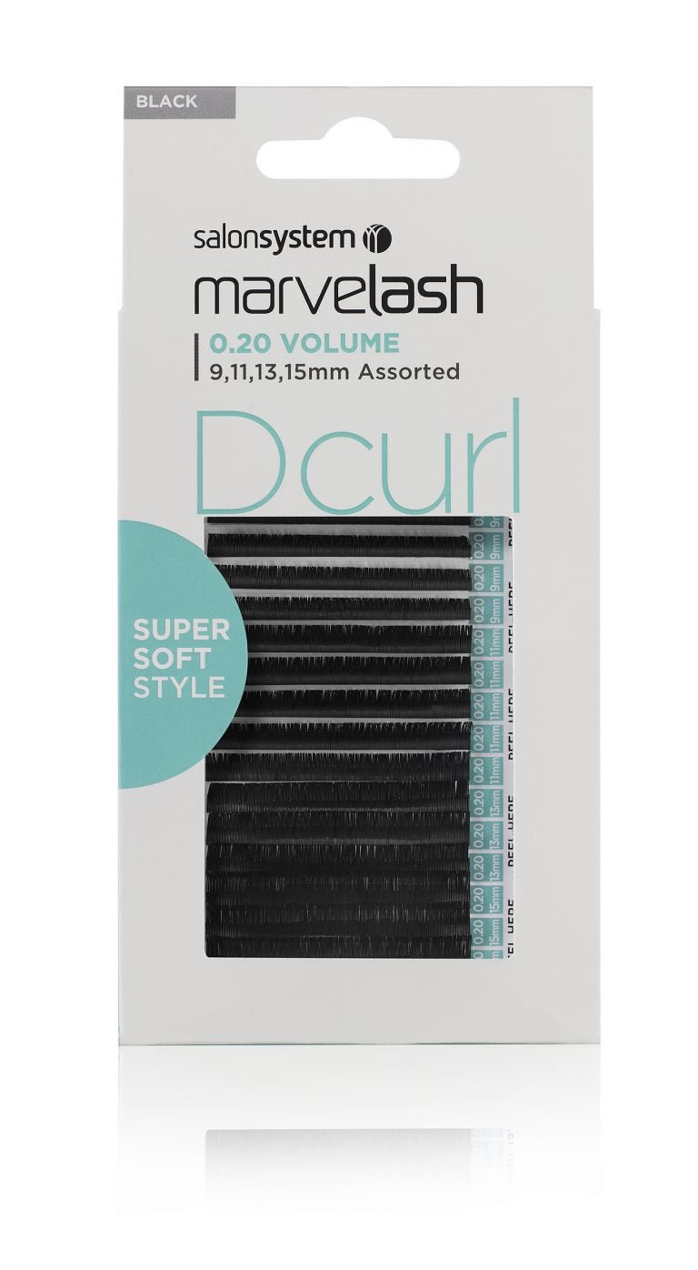 Salon System Marvelash D Curl 0.20 Volume Assorted 9, 11, 13, 15mm (Super Soft Style) - Individual Lashes - SalonExpress