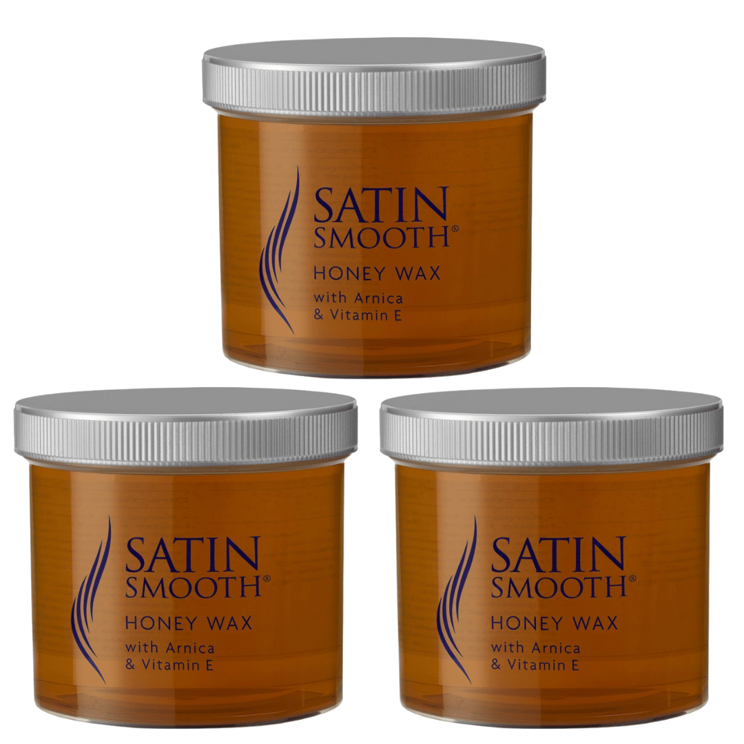 SATIN SMOOTH Honey Wax with Arnica & Vit E 425g X 3 OFFER PACK - Strip Waxing - SalonExpress