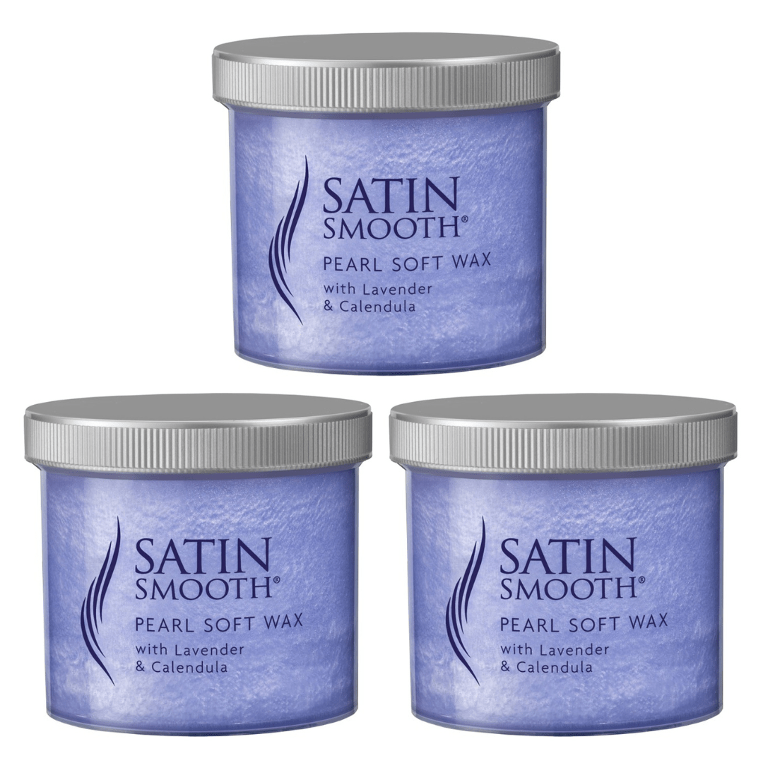 SATIN SMOOTH Pearl Soft Wax Lavender & Cal. 425g X 3 OFFER PACK - Strip Waxing - SalonExpress