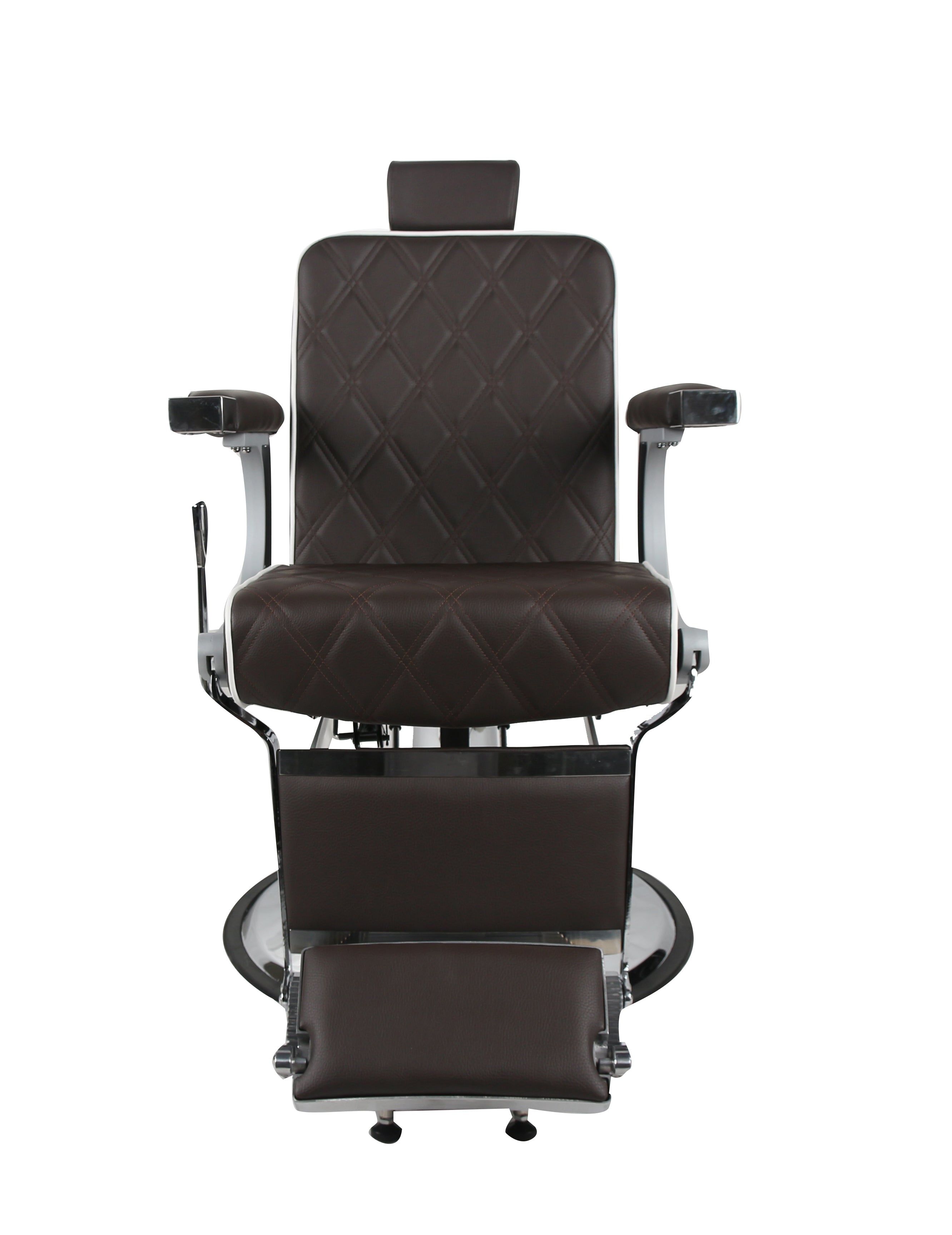 Chrysler Barber Chair Brown/White Piping