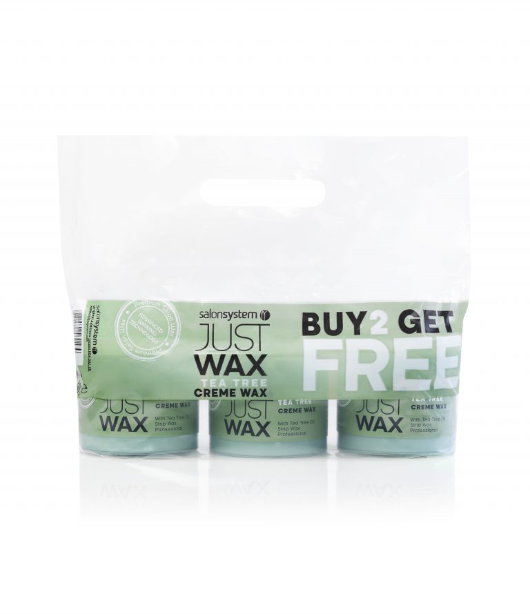 Just Wax Tea Tree Creme Wax 450g  3 Jar Offer Pack