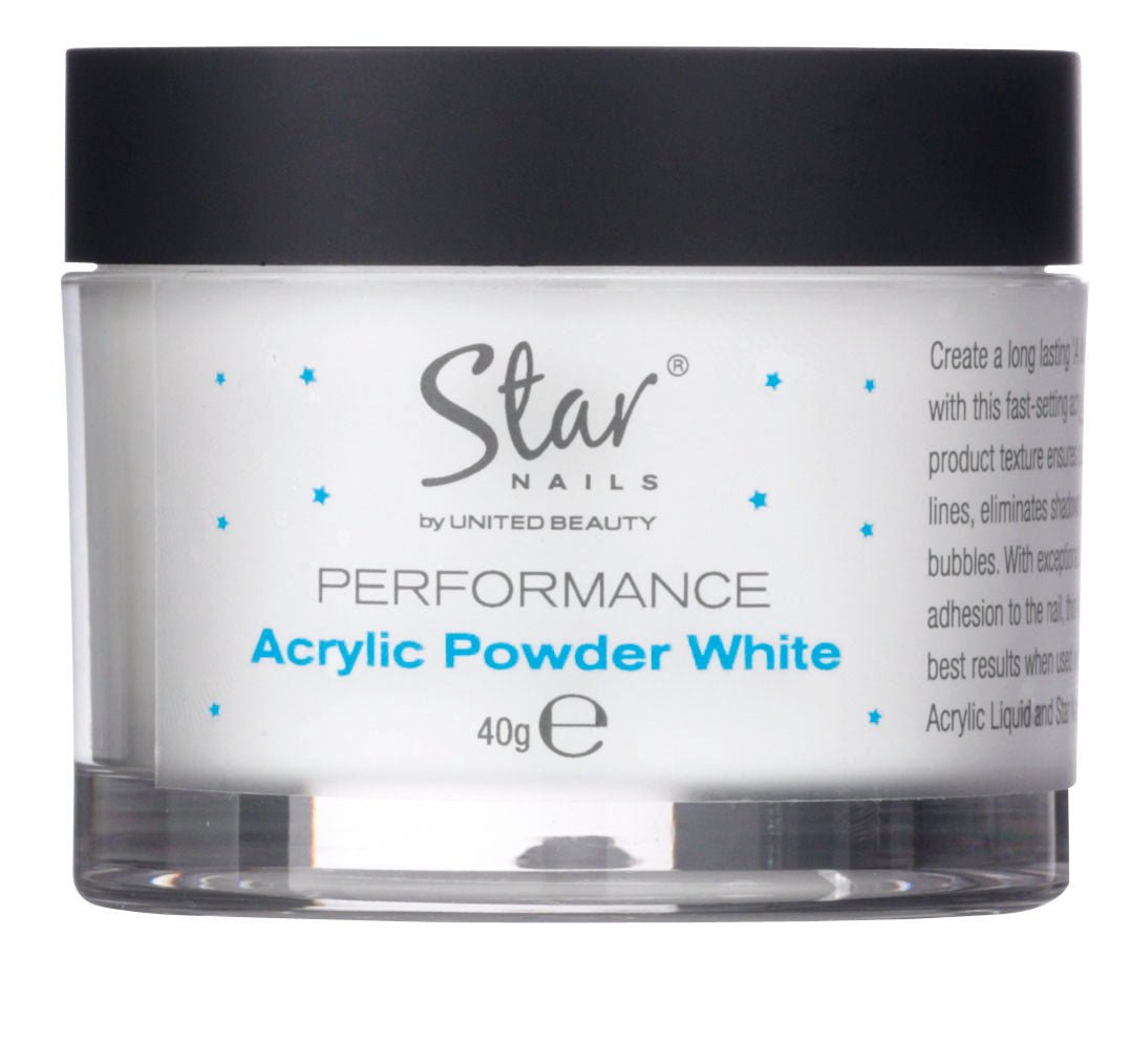 Star Nails Performance Acrylic Powder White 40g - Acrylic, Fibreglass & Gel - SalonExpress