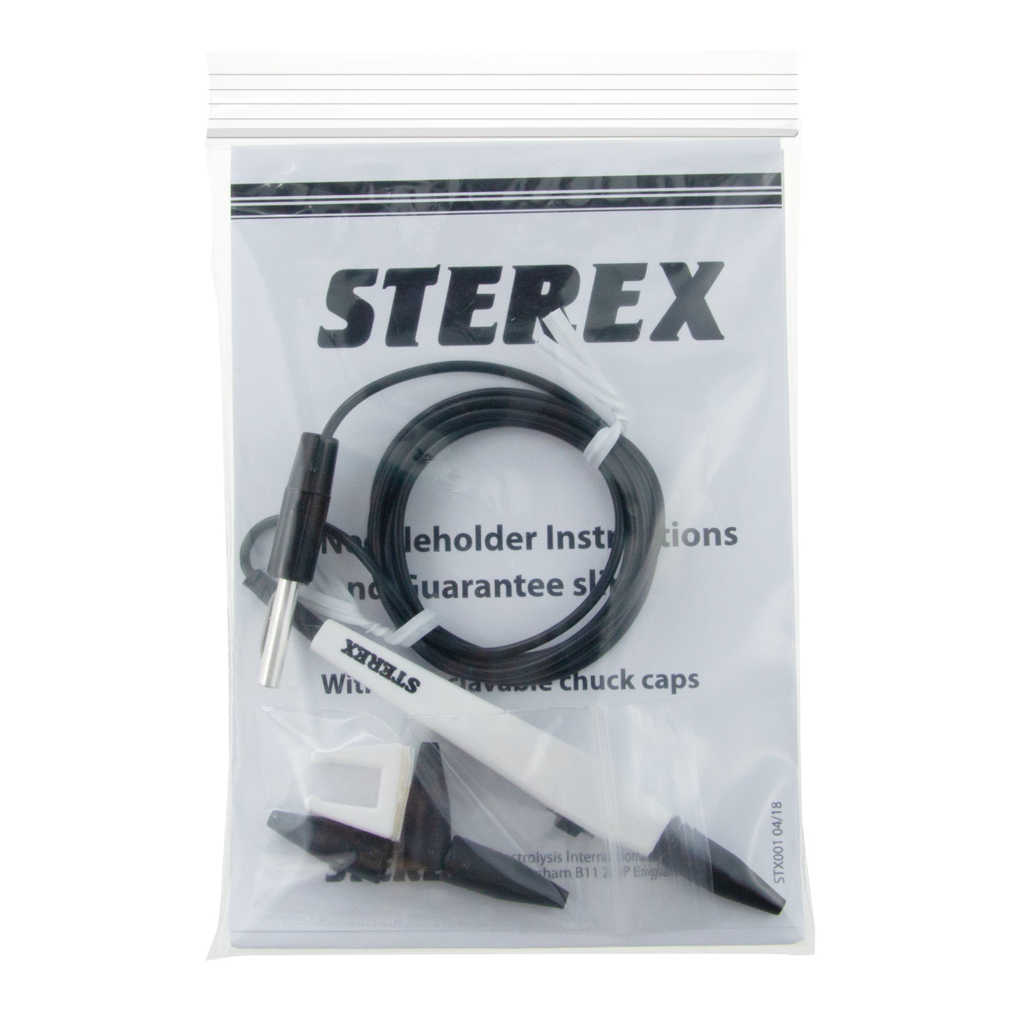 Sterex Needle Holder K Switched Black Cable Banana - SalonExpress